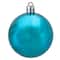 60ct Shiny Turquoise Blue Shatterproof Ball Ornaments